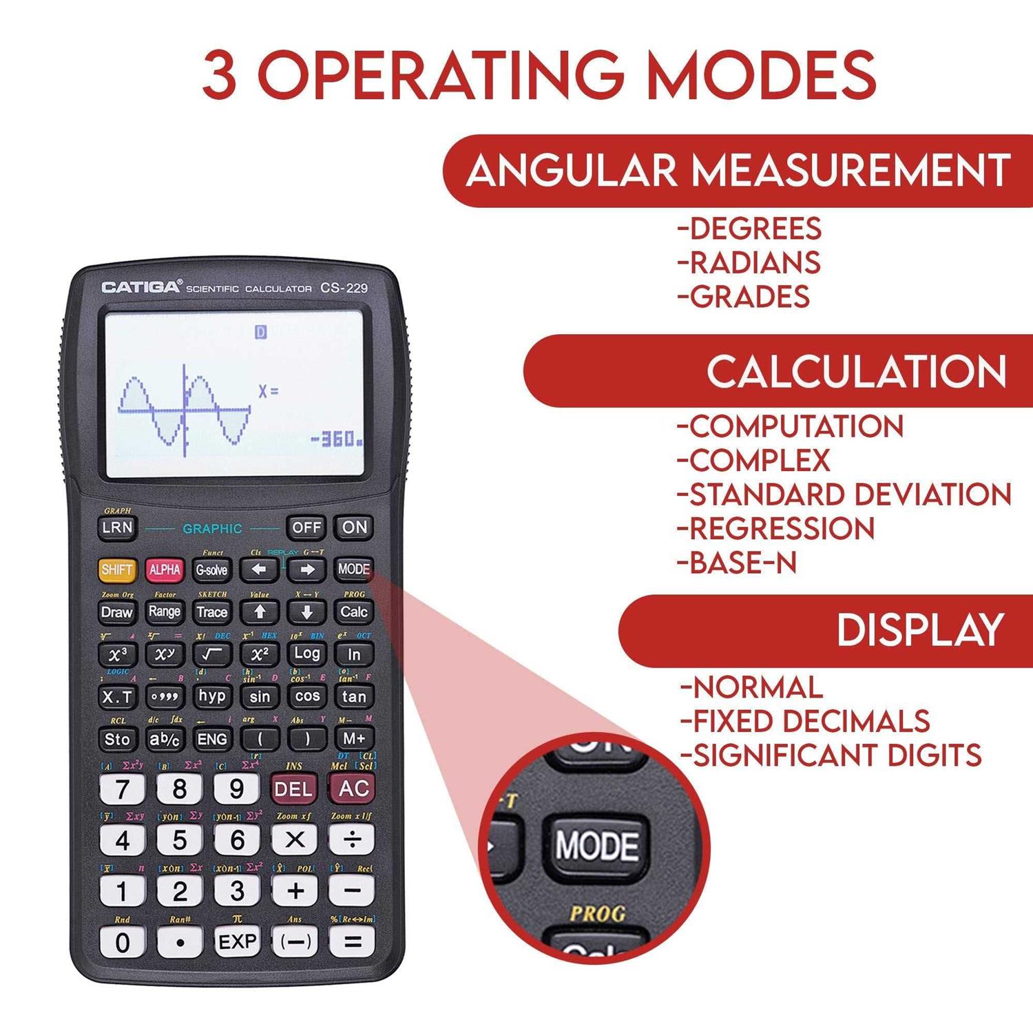 CATIGA Scientific Calculator with Graphic Functions Multiple Modes with Intuitive Interface - Image 4