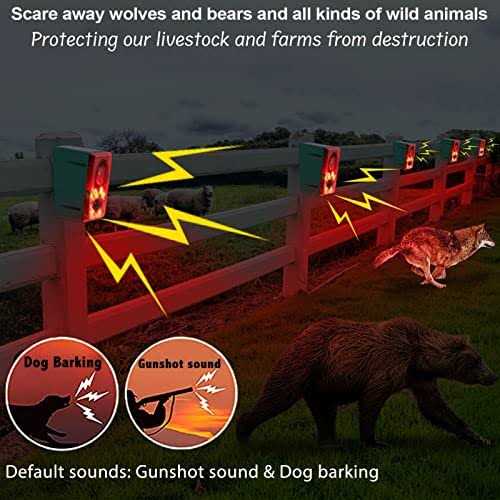 Solar Outdoor Motion Sensor Alarm Dog Barking & Gunshot Sound 130db Motion Detector Alarm Light,with Remote Controller for Home - Image 4