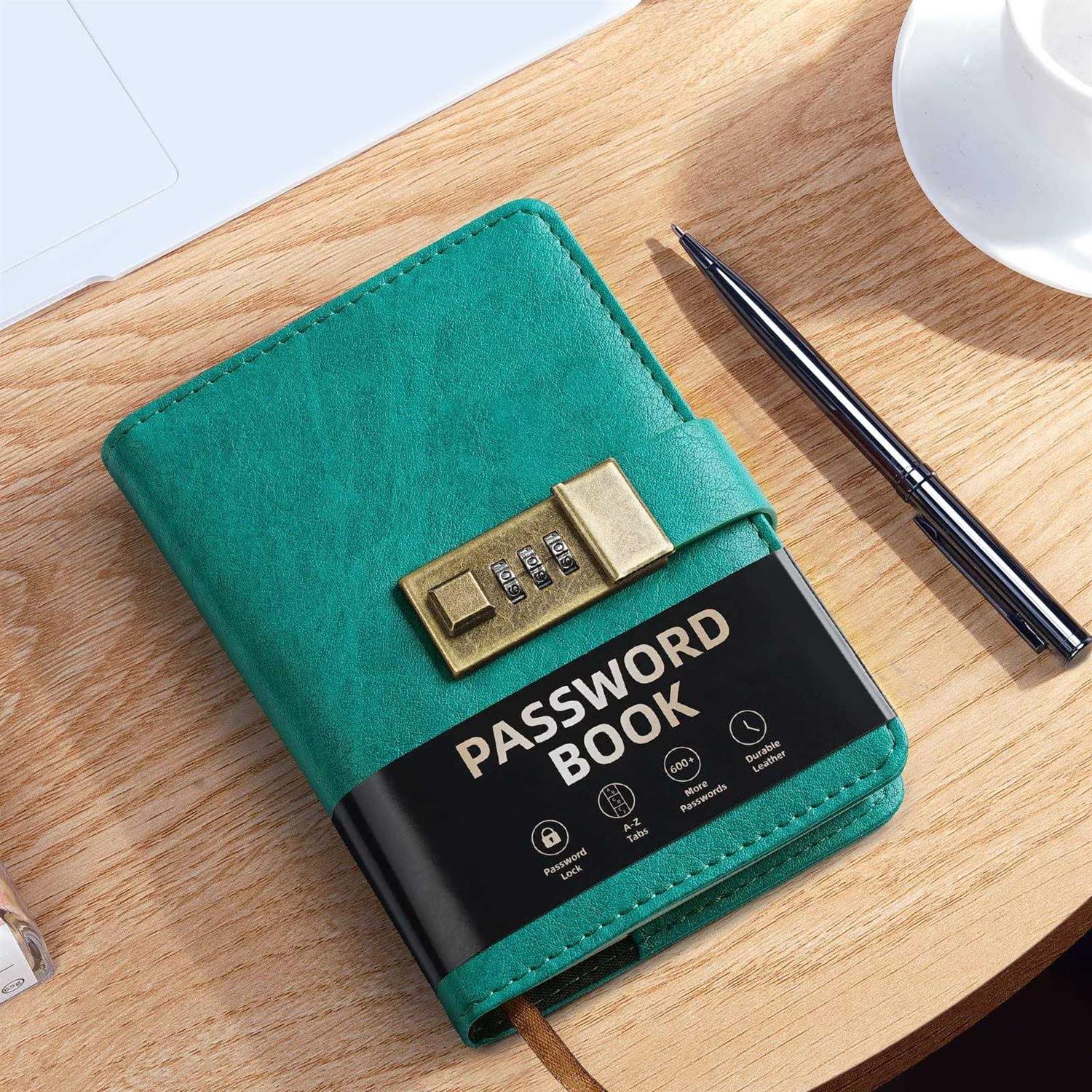 WEMATE Password Book with Lock Password Book with Alphabetical Tabs 600+ Password Spaces - Image 5