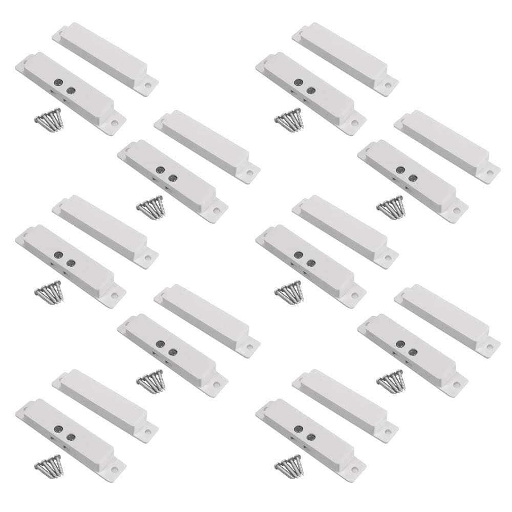 GAGALOR 10 Sets Pack of Wired Surface Mounted Alarm Magnetic Contacts Door Window Reed Switch Sensor with Double Side Tape - Image 3