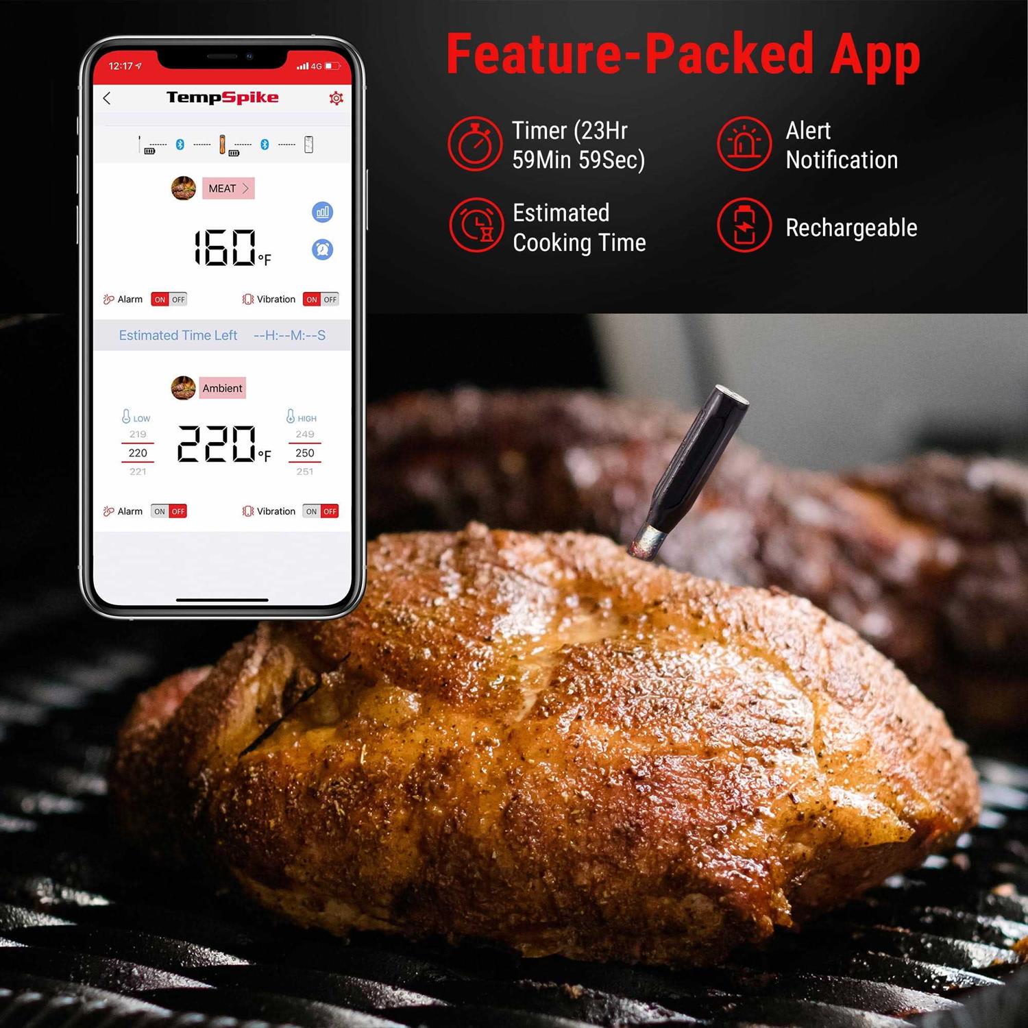 ThermoPro Grill/Meat Thermometer Digital Bluetooth Enabled TP960W - Image 4
