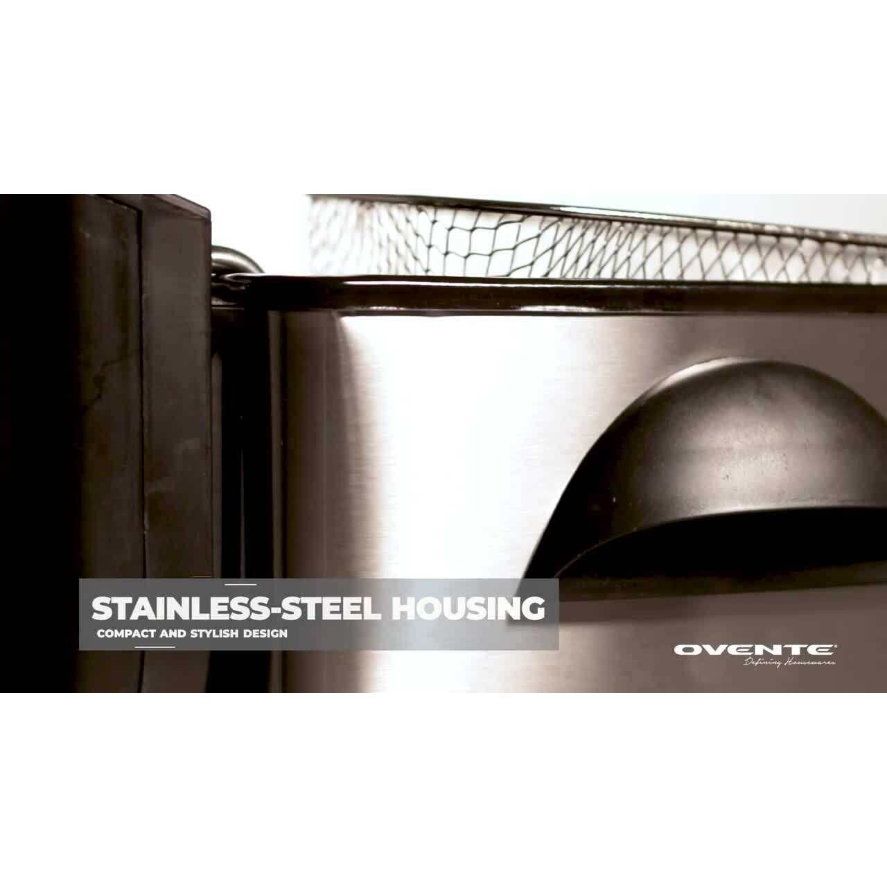 Ovente Electric Deep Fryer 2 Liter Capacity, 1500 Watt Lid with Viewing Window and Odor Filter - Image 3