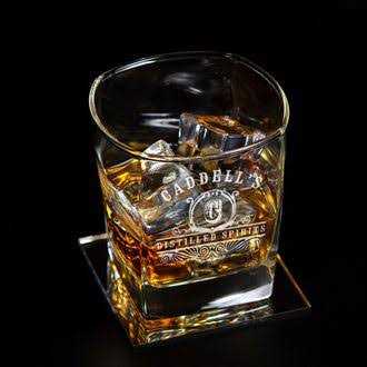 Personalized Whiskey Decanter Set with Stained Wood Box - Image 3