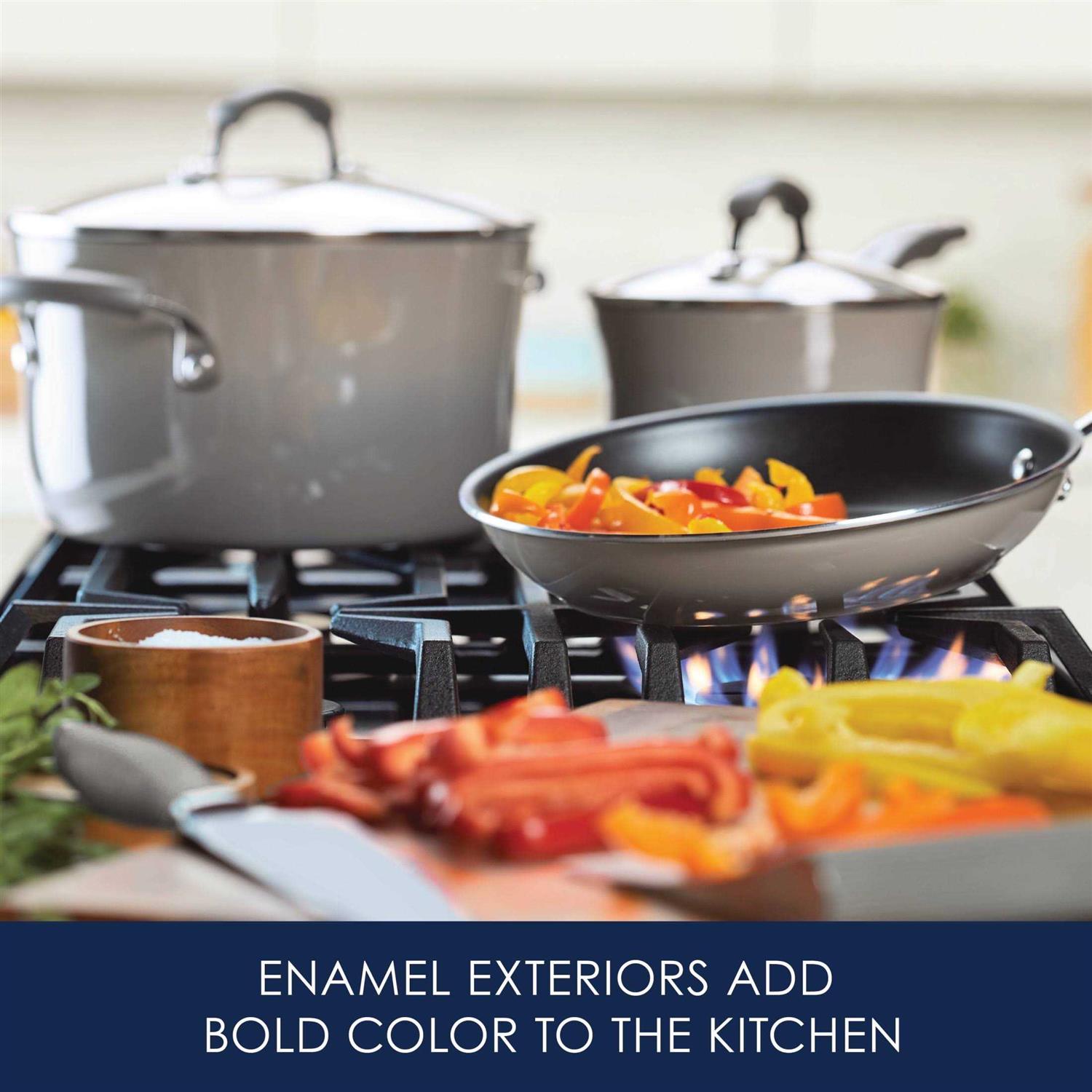 Rachael Ray 15-Piece Nonstick Cookware Set - Image 3