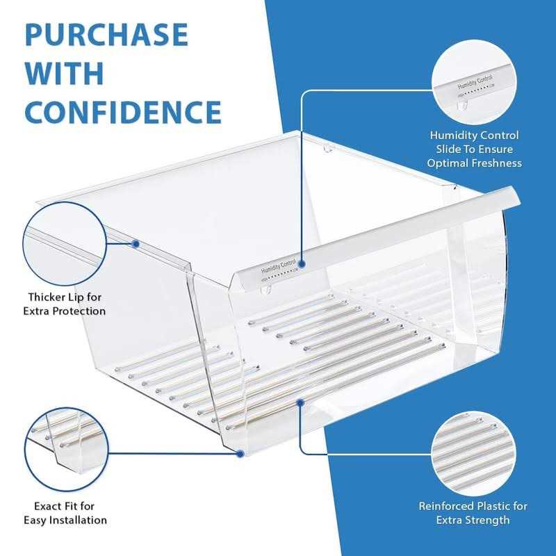 Upgraded Lifetime Appliance Parts 2188656 Crisper Bin Compatible with Whirlpool Refrigerator - Image 5