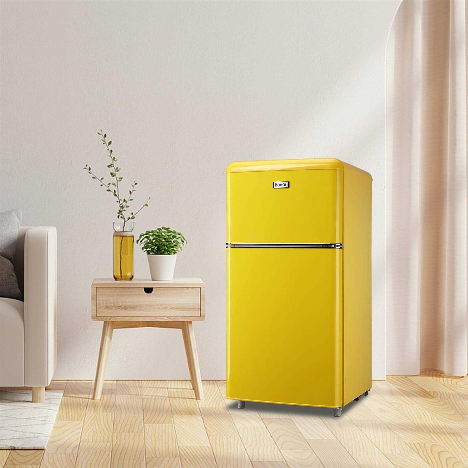 Wanai Compact Refrigerator 3.2 Cu.Ft Retro Fridge with Freezer 2 Door Mini Refrigerator - Image 5