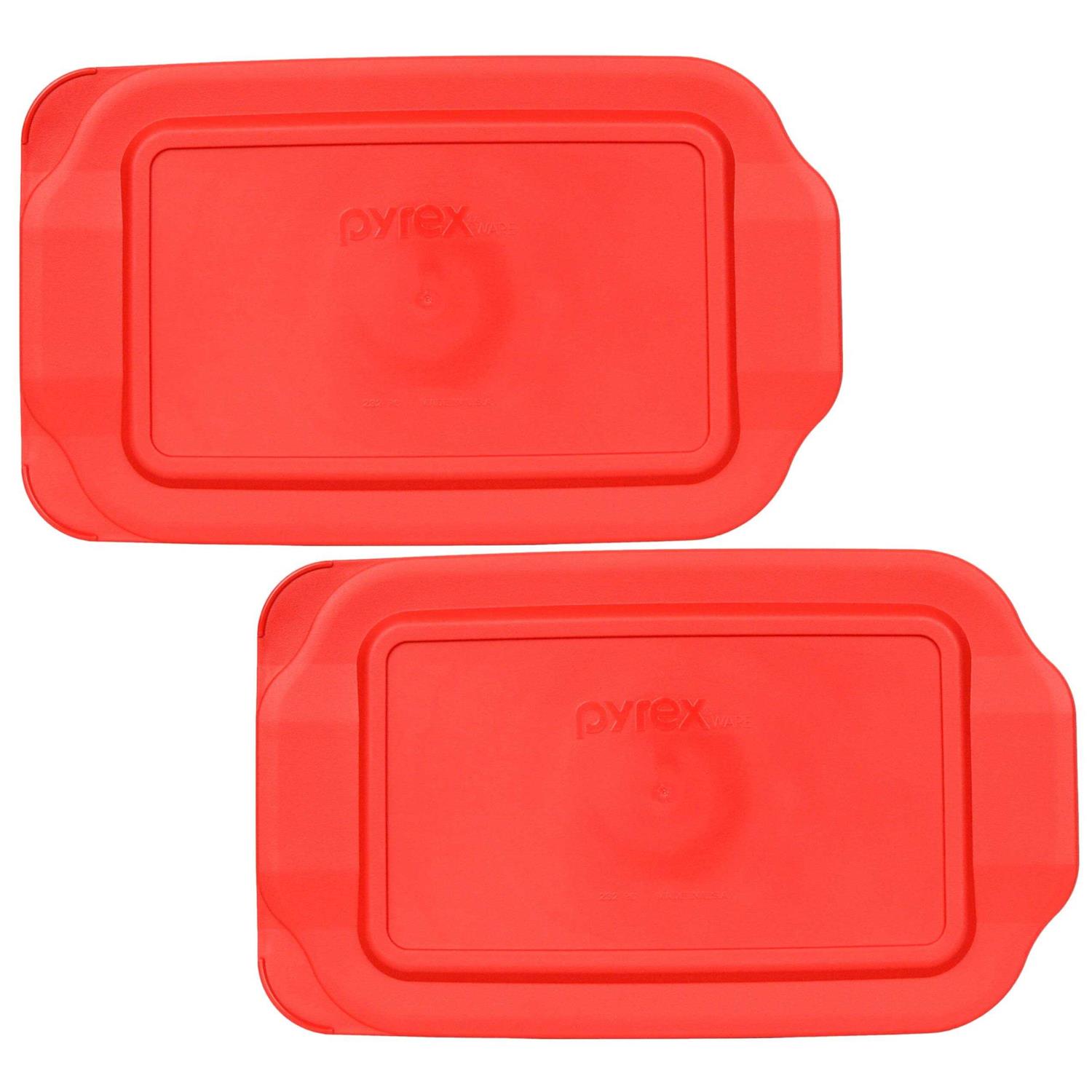 Pyrex 232-pc Red Rectangle Plastic Replacement Lid Cover