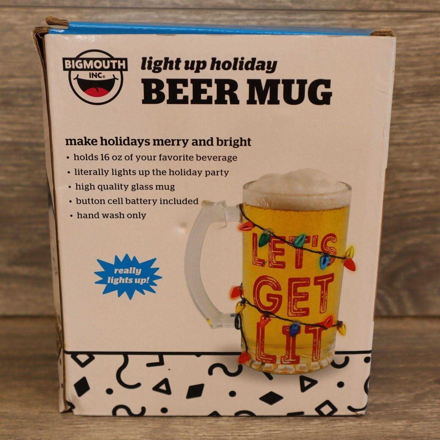 Bigmouth Inc. Get Lit LED Holiday Beer Glass - Image 3