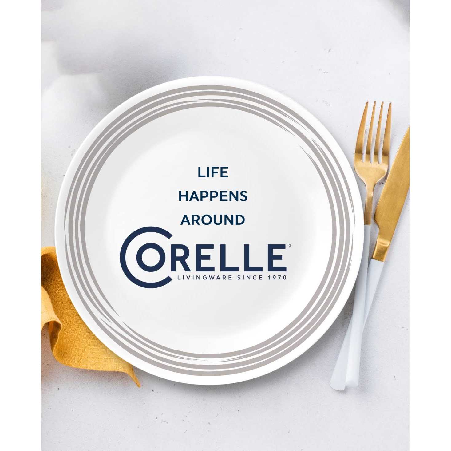 Corelle Brushed Silver 16 Piece Dinnerware Set - Image 3