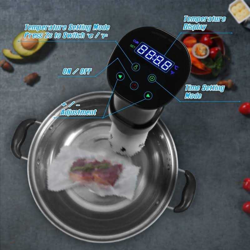 Vpcok Direct Sous Vide Machines, Immersion Circulators, Precision Cooker, with Recipe,Temperature and Time Digital Display Control - Image 5