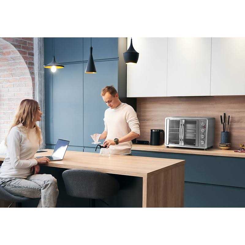 Elite Gourmet ETO-4510M French Door 47.5Qt 18-Slice Convection Oven 4-Control Knobs - Image 5