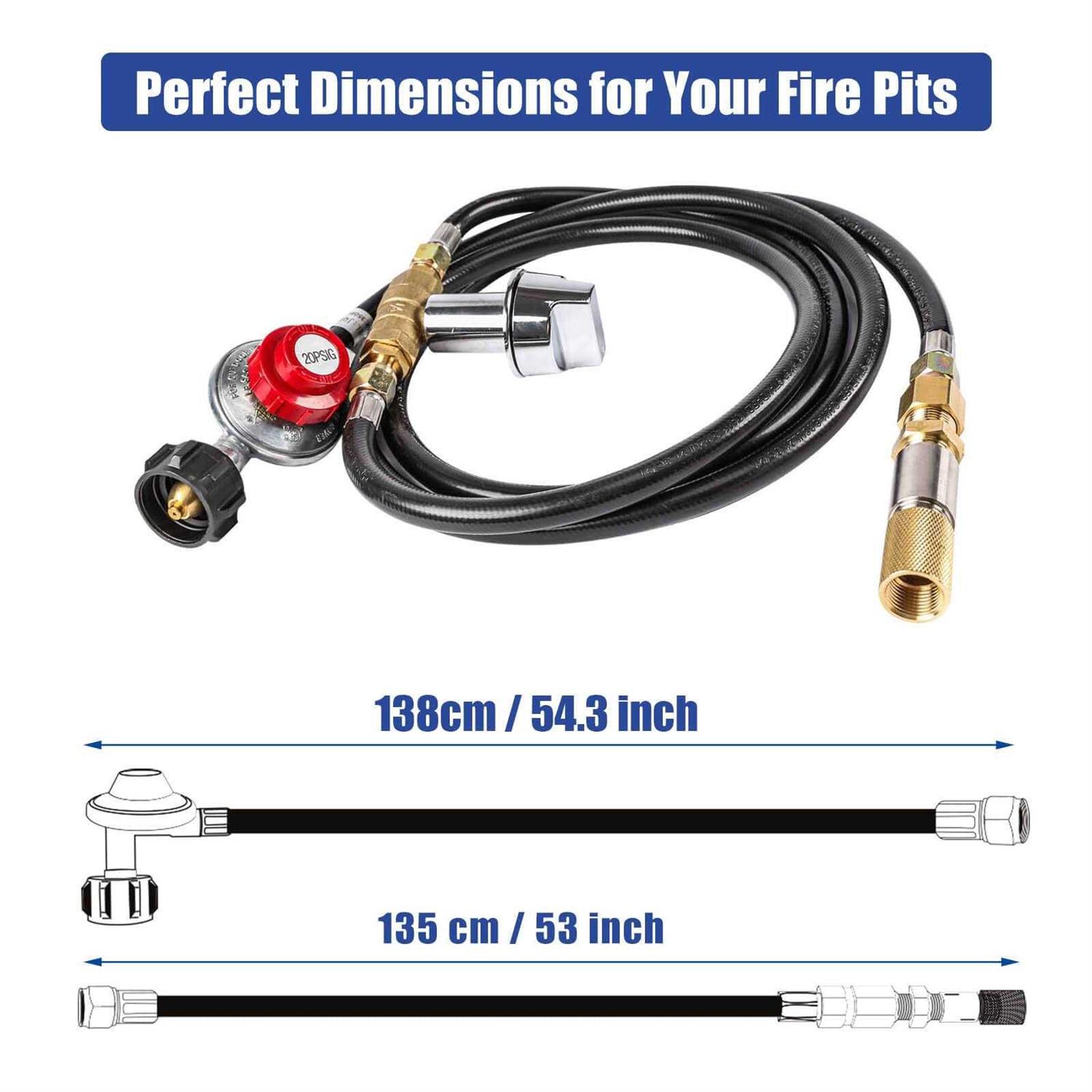 GRISUN Drop-in Fire Pit Kit H-Shape Burner with Pan - Image 4