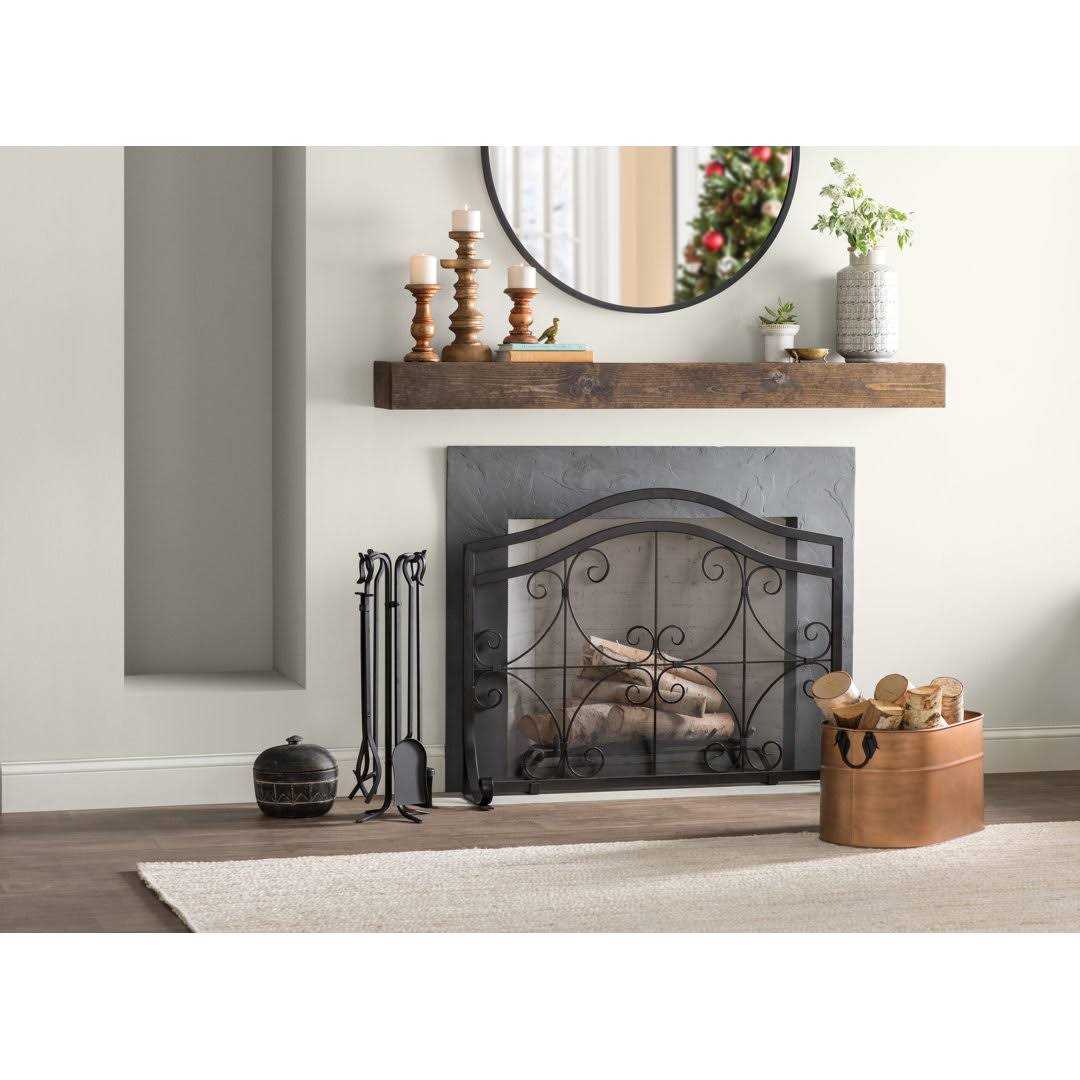 Plow & Hearth Crest Flat Guard Fireplace Screen - Image 5