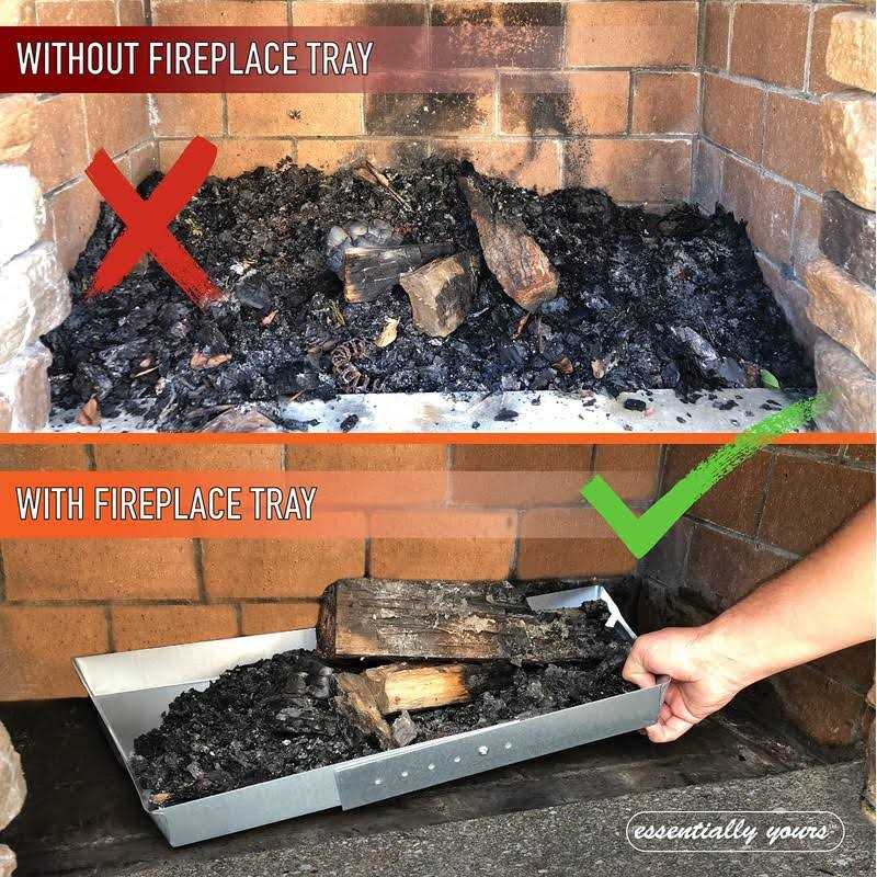 Essentially Yours Adjustable Fireplace Tray Stainless Steel Ember Holder Pan - Image 4