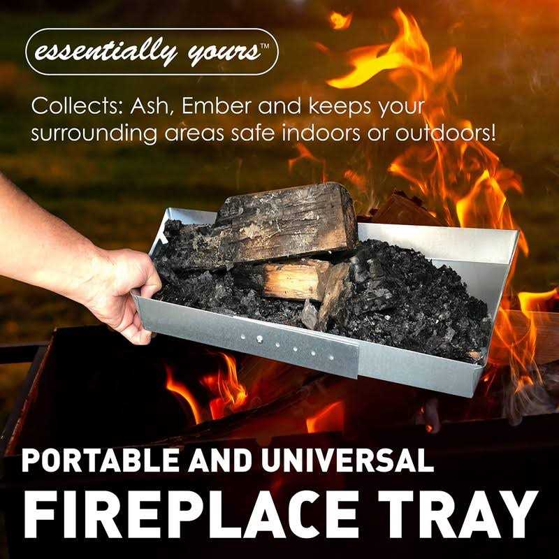 Essentially Yours Adjustable Fireplace Tray Stainless Steel Ember Holder Pan - Image 5