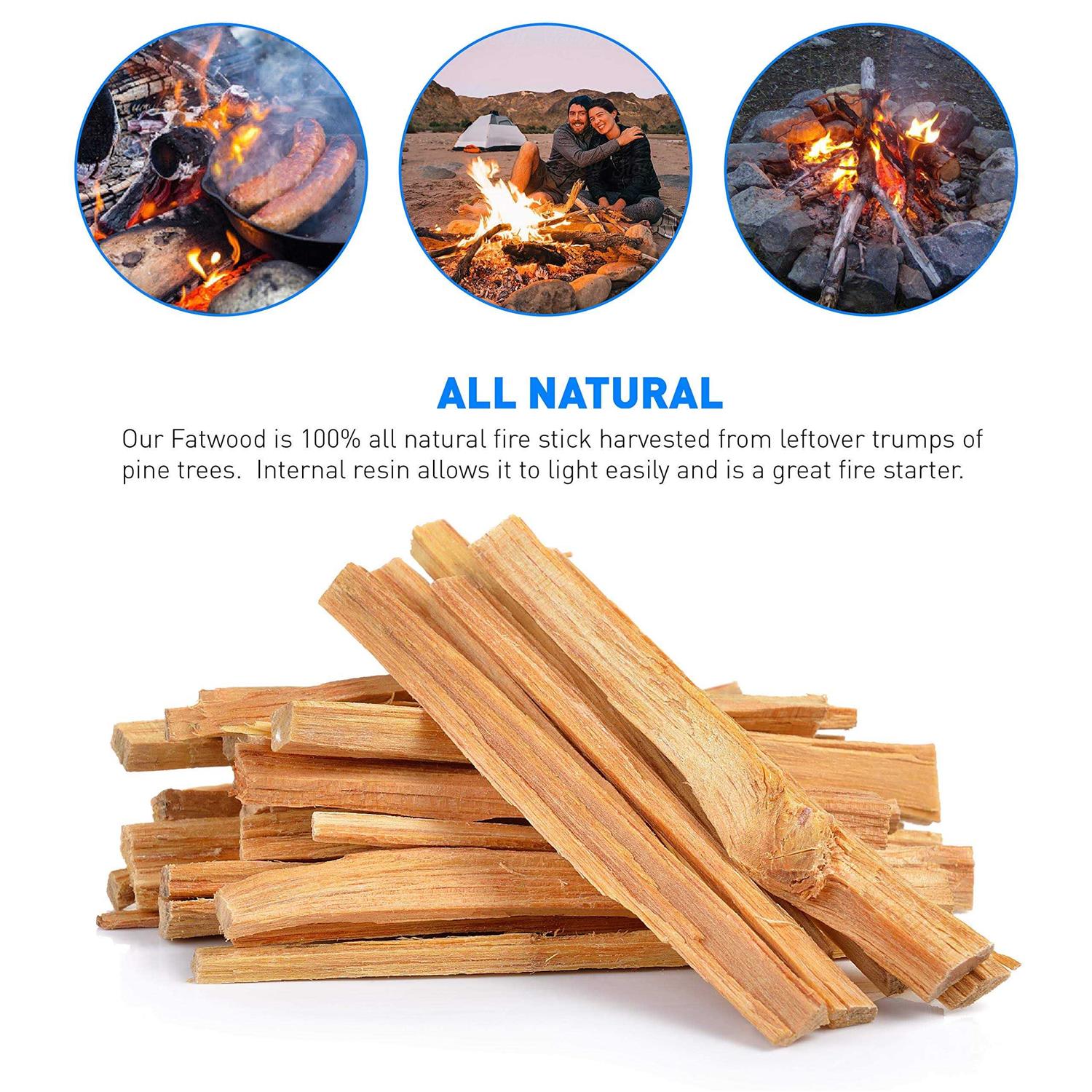 EasyGoProducts Eco-Stix Fatwood Fire Starter Kindling Firewood Sticks 100% Organic Firestarter for Wood Stoves - Image 3