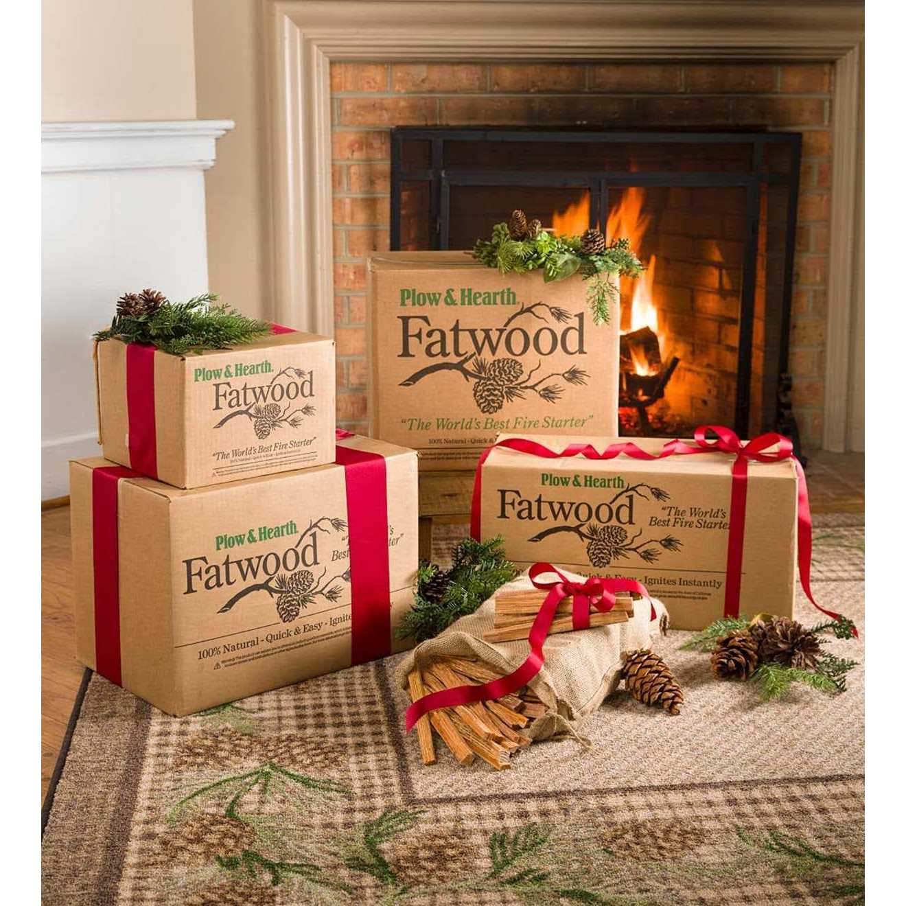 Plow Hearth 12 lb. Bag of Fatwood Fire-Starter - Image 3