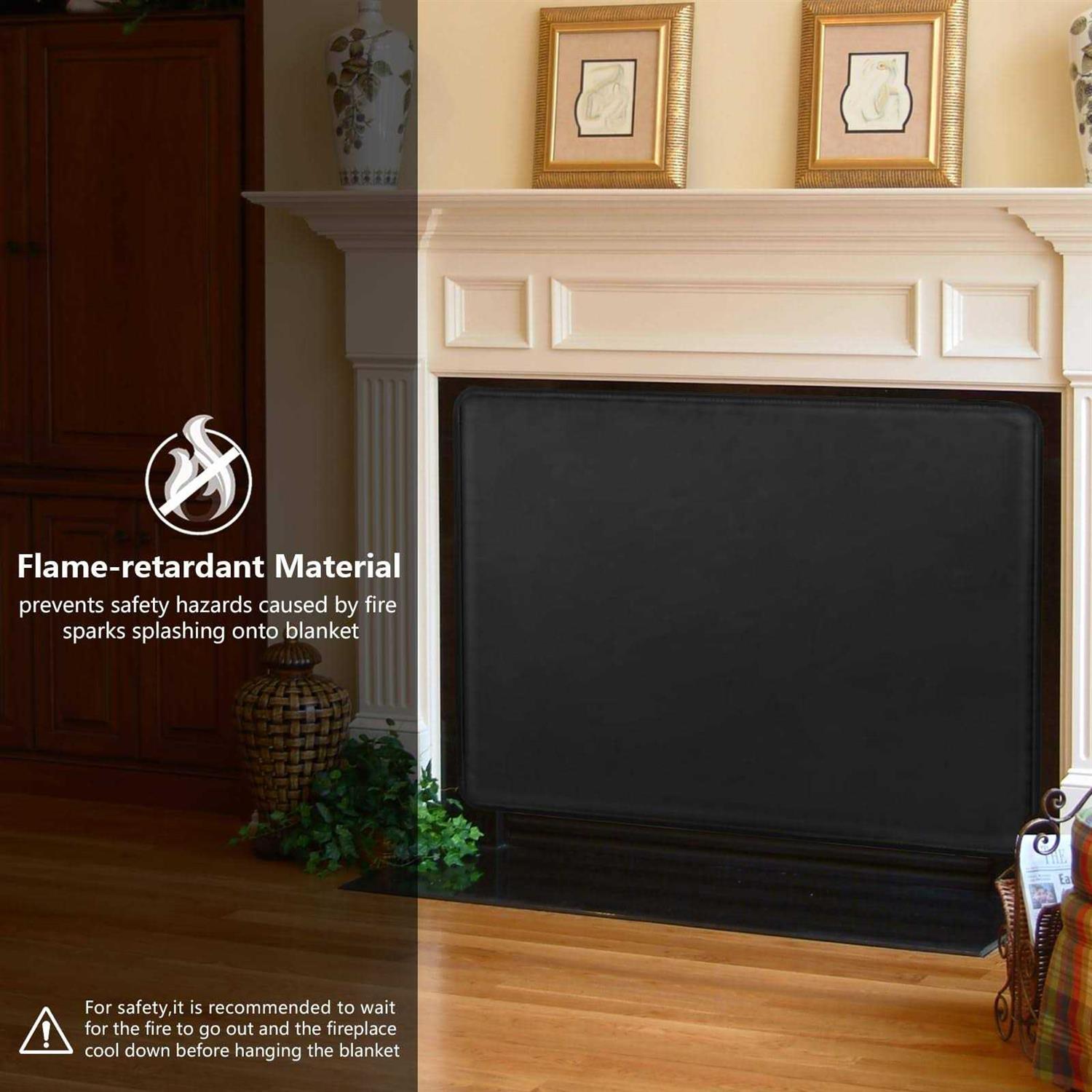 Magnetic Fireplace Cover for Inside Fireplace Stops Heat Loss Fireplace Blanket Draft Stopper for Winter & Summer - Image 4