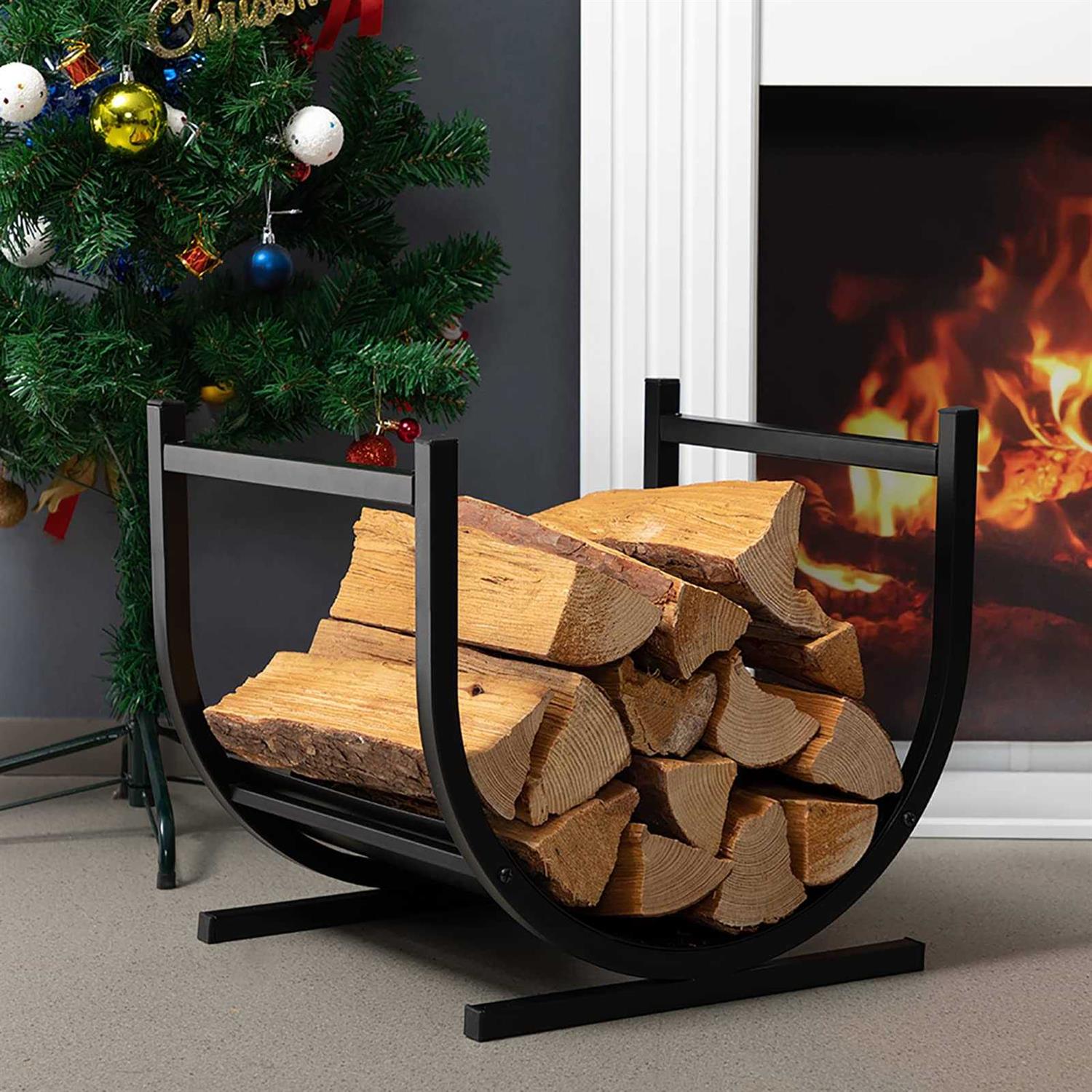 Doeworks Small Decorative Indoor/outdoor Firewood Racks Fireside Log Rack - Image 3