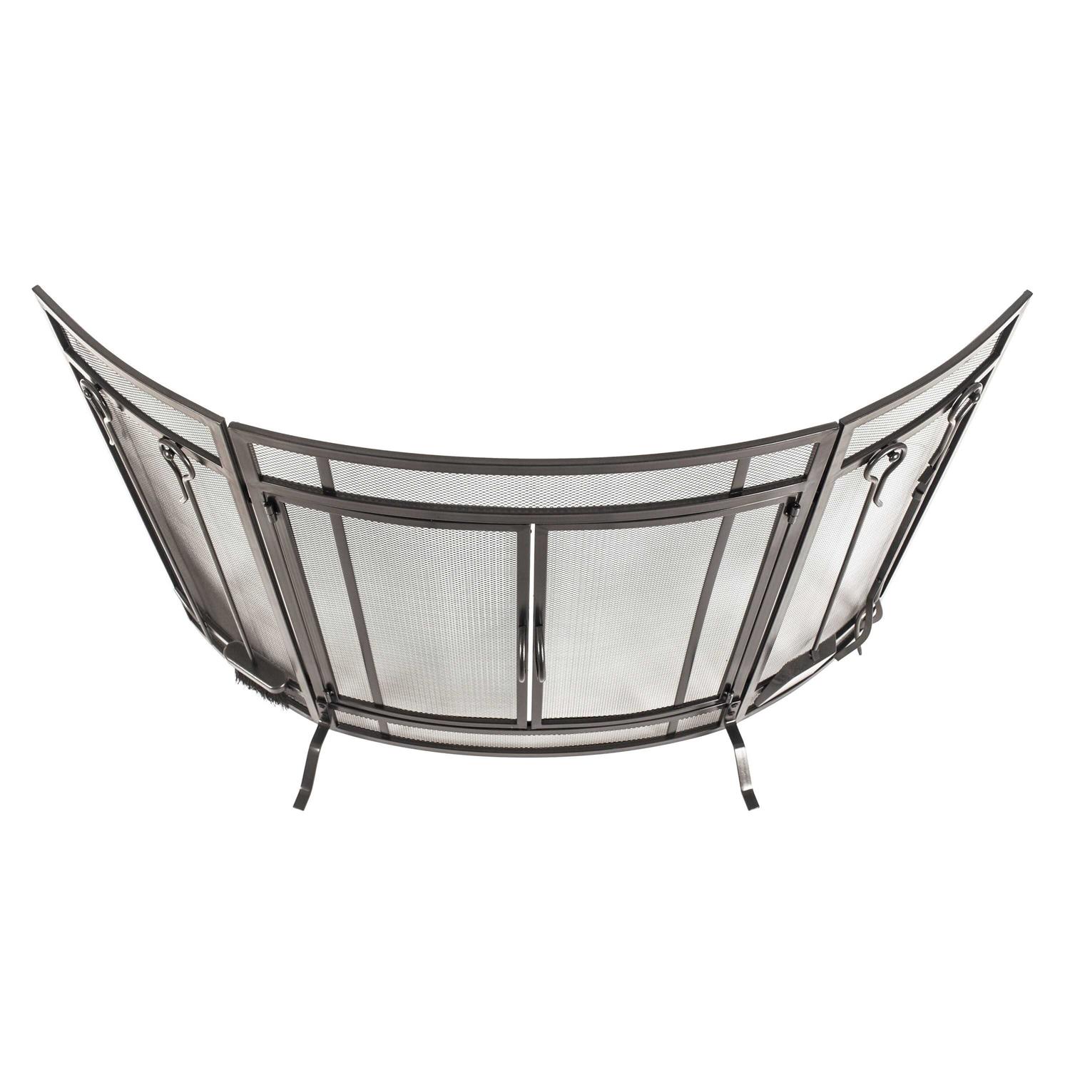 Pleasant Hearth Curved Fireplace Screen with Tools - Image 4
