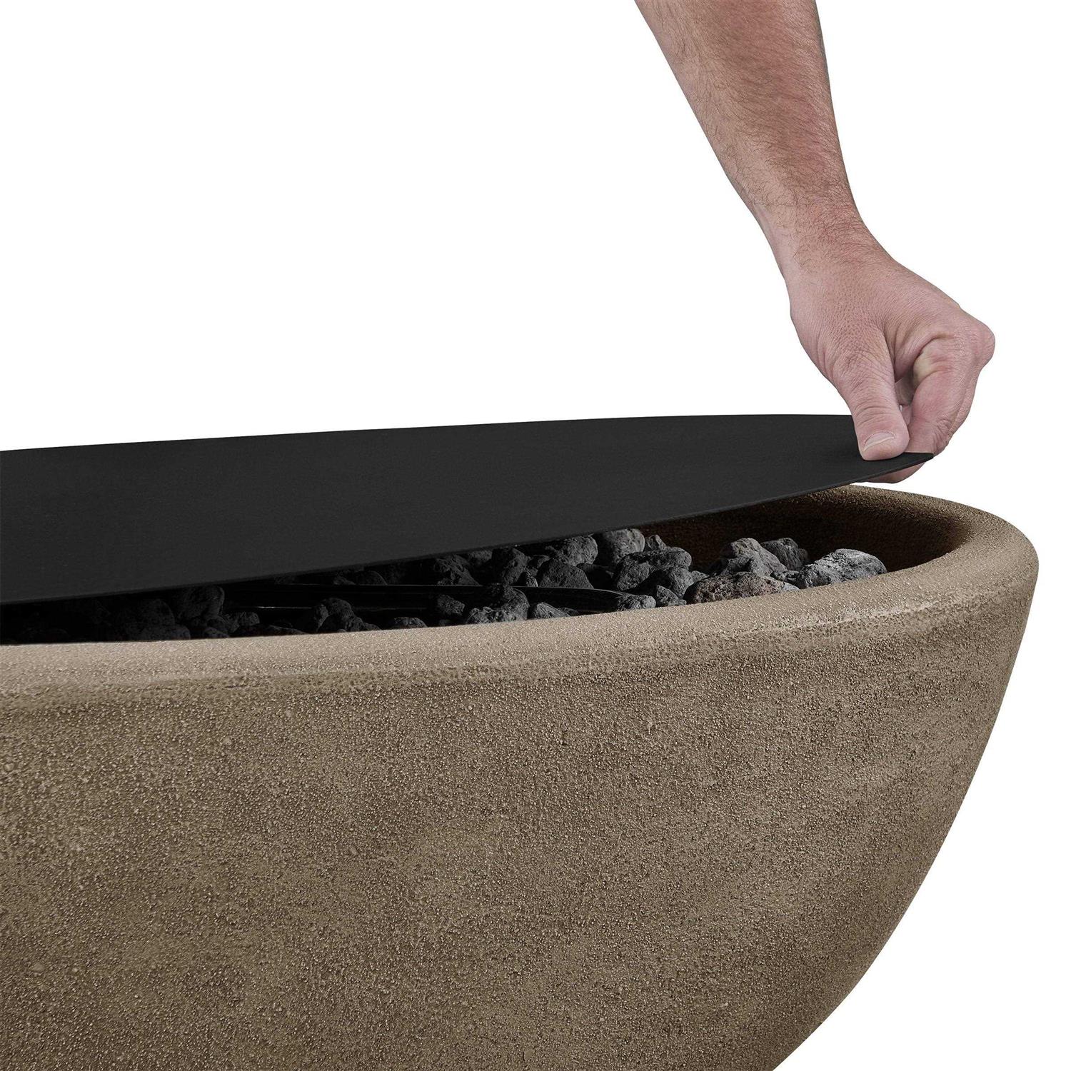 Real Flame Riverside Oval Powder Coated Steel Lid - Image 4