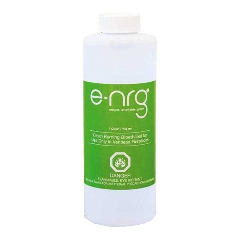 E nrg 16 Quart Clean Burning Lowest Odor Long Lasting Plant Based Indoor Outdoor Vent Free Fireplace Fire Pit Bioethanol Fuel With Safe Refill Adapter - Image 3