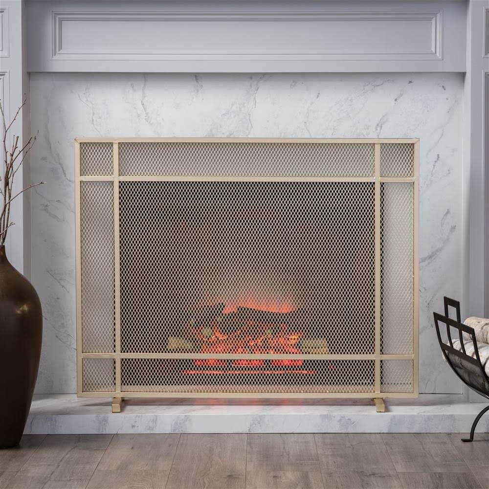 Noble House Cabarrus Modern Single Panel Iron Firescreen - Image 5