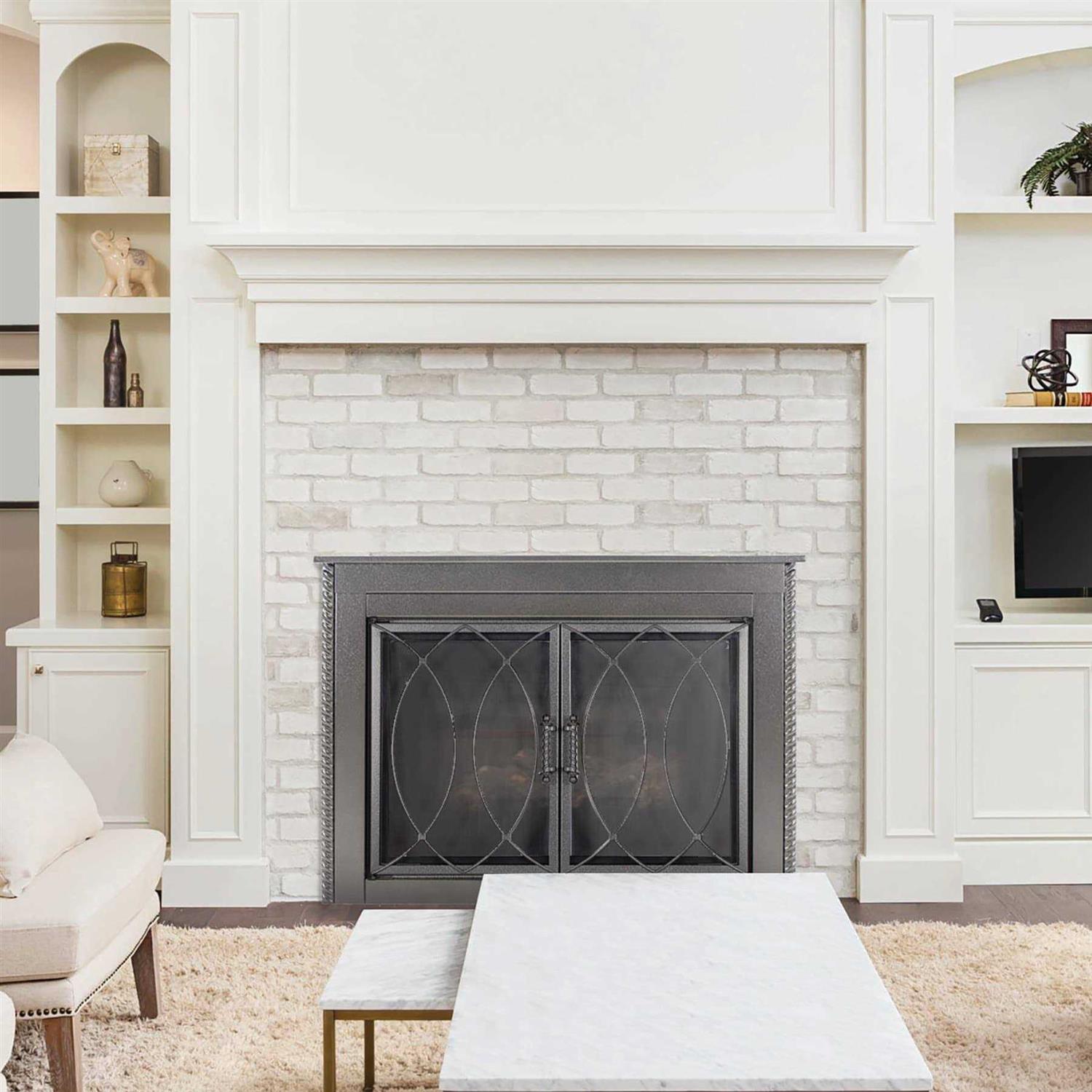 Pleasant Hearth Amhearst Fireplace Glass Door - Image 5