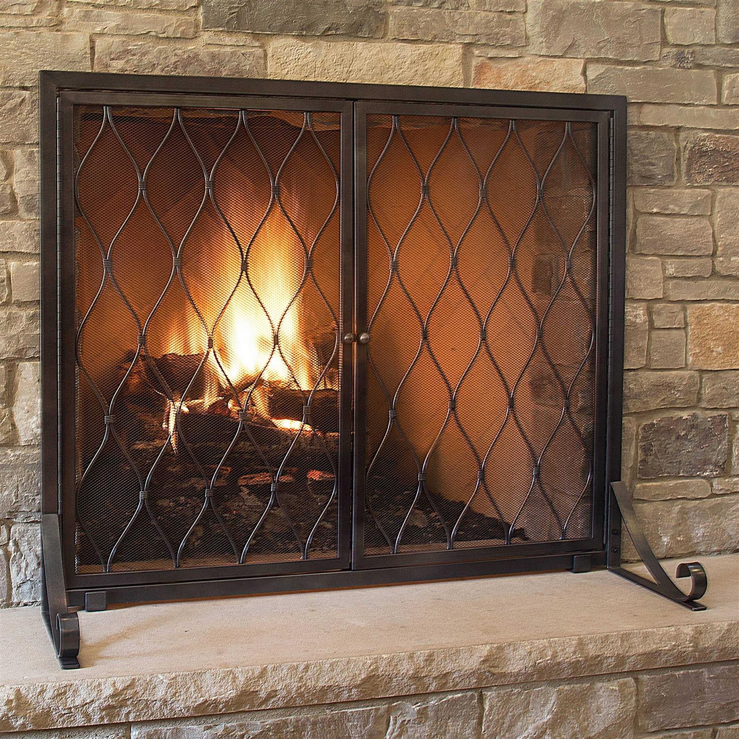 Pleasant Hearth Stonewall Fireplace Screen FA628S - Image 4