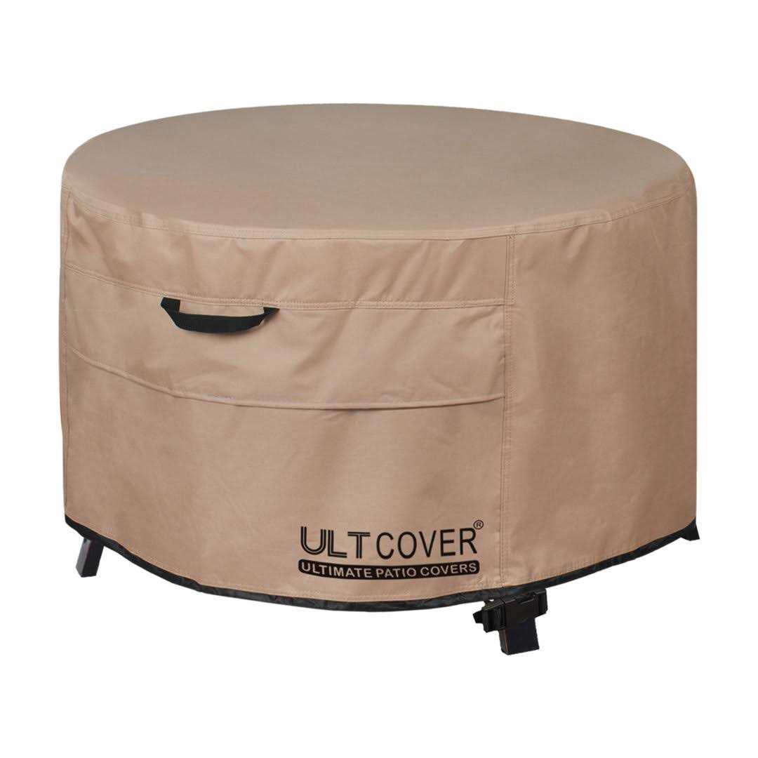 Round Water Resistant Fire Pit Cover with 3 Year Warranty ULTCOVER - Image 4