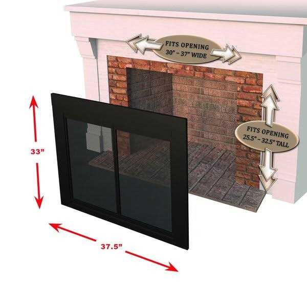 Pleasant Hearth Axel Fireplace Glass Door - Image 4