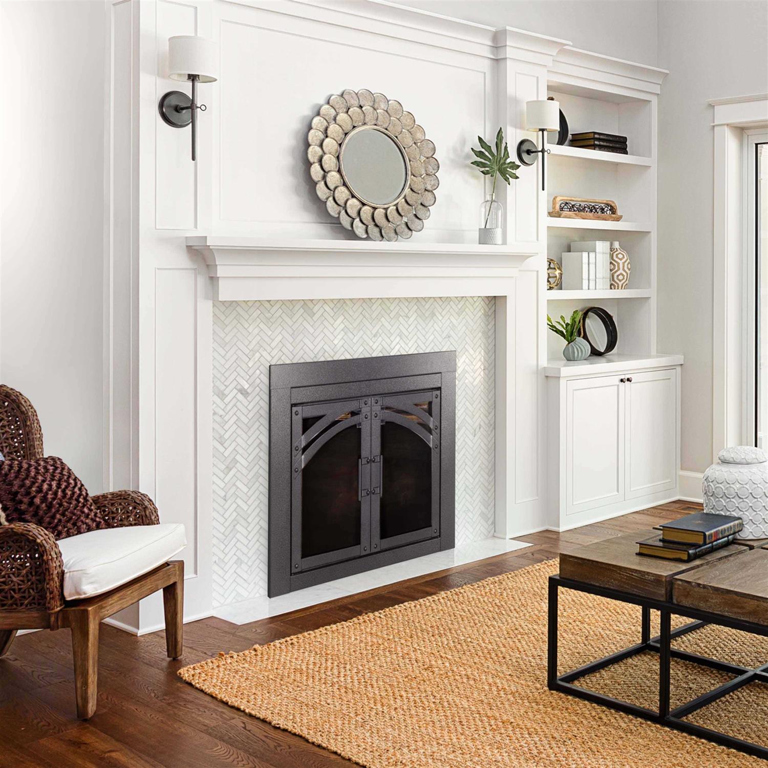 Pleasant Hearth Axel Fireplace Glass Door - Image 4