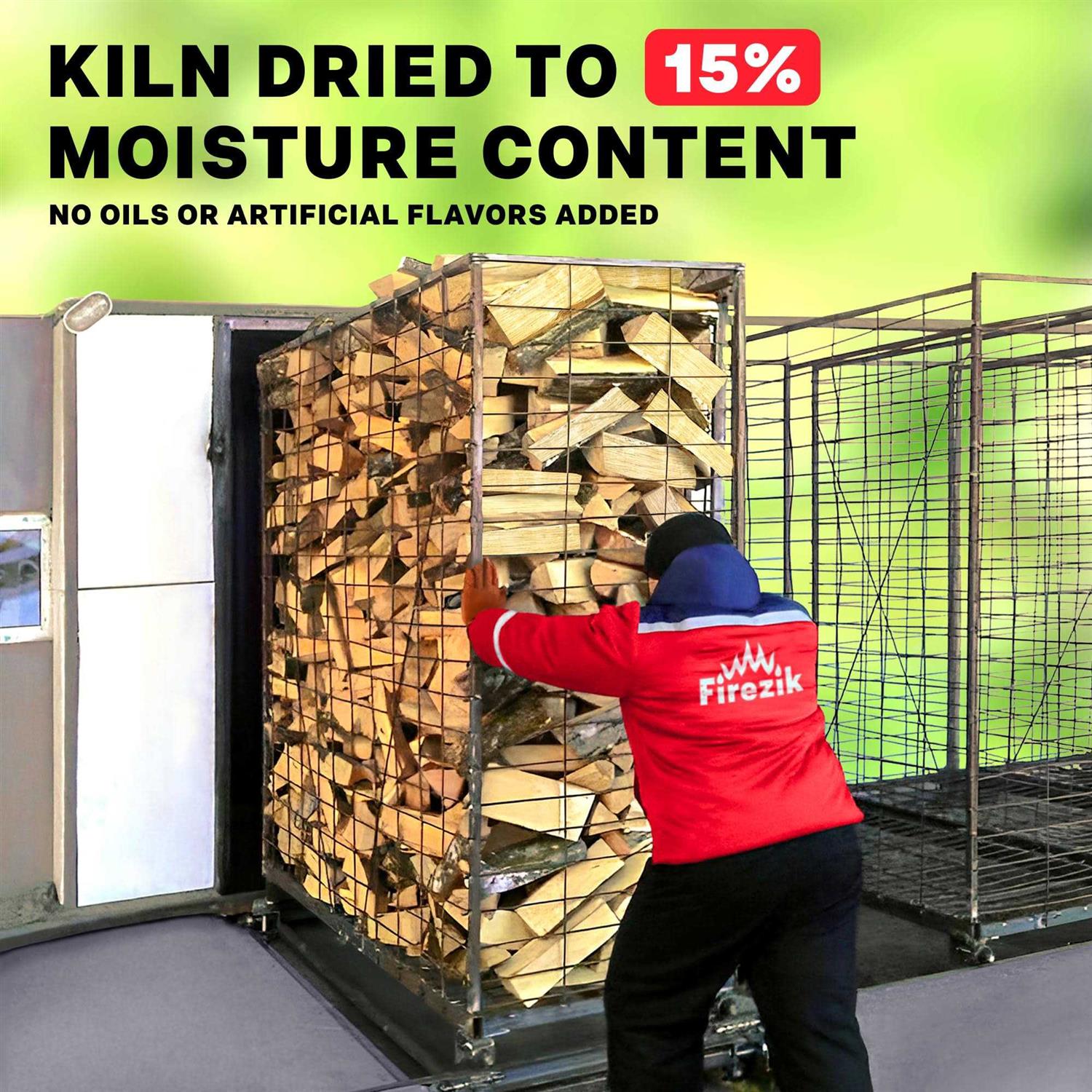 Firewood 15-20lb Kiln-Dried Natural Hardwood Logs for Fireplace - Image 5