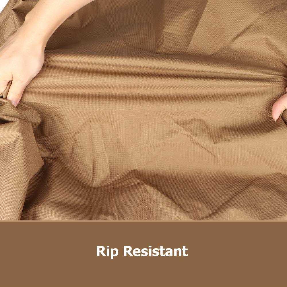 NEXCOVER Square Fire Pit Cover Waterproof 600D Heavy Duty Cover Premium Patio Outdoor Cover - Image 3