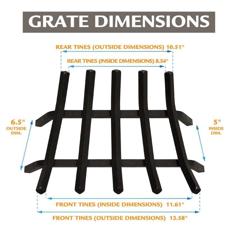 Pleasant Hearth 3/4 in. Steel Fireplace Grate - Image 3