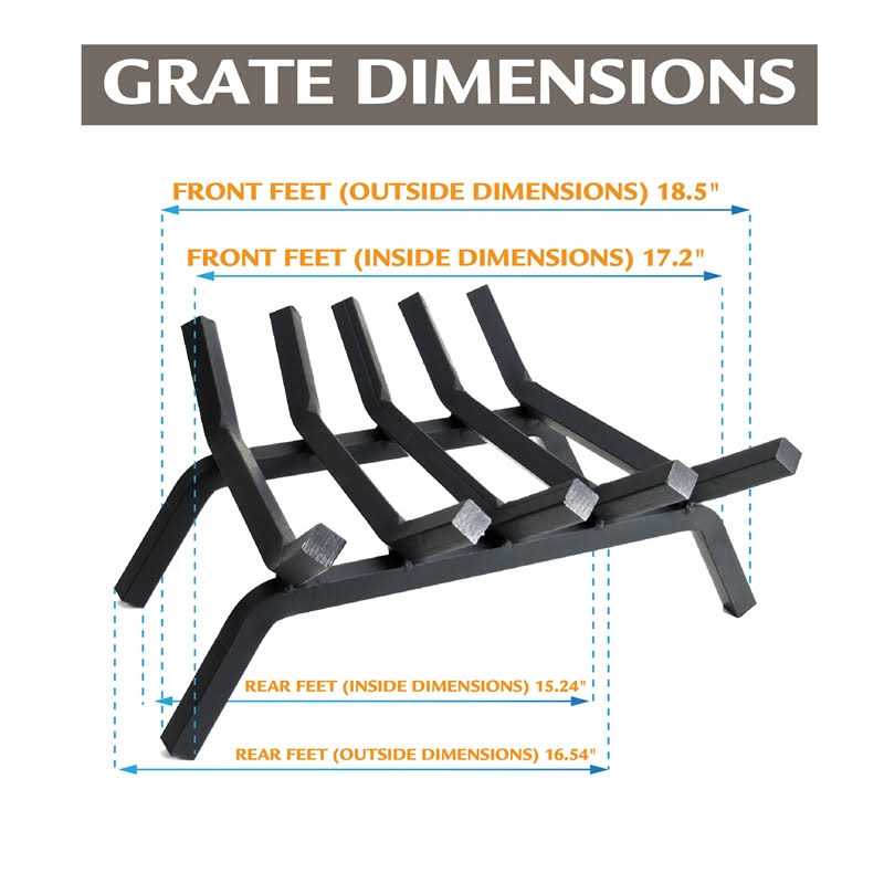 Pleasant Hearth 3/4 in. Steel Fireplace Grate - Image 4