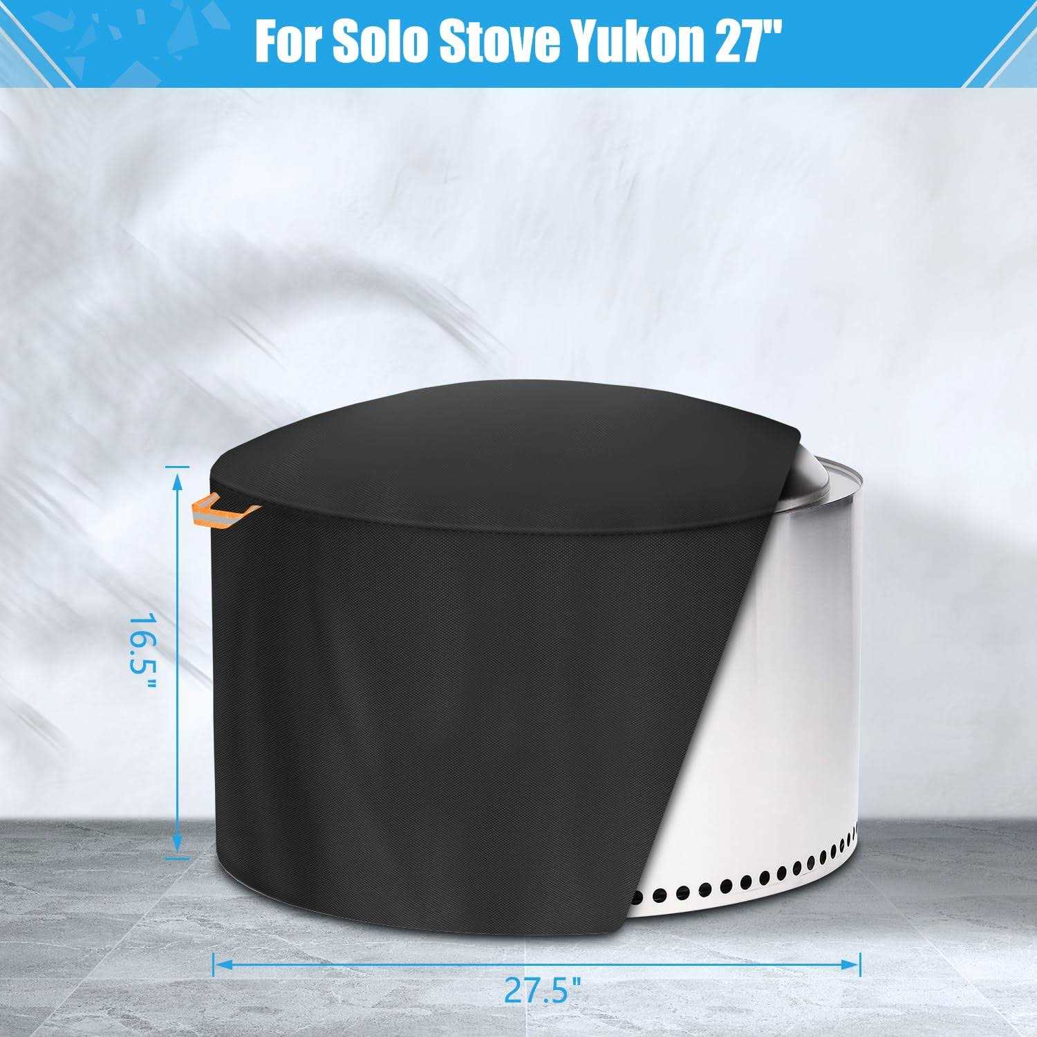 Fire Pit Cover for Solo Stove Cover Yukon 27 Inch Waterproof Heavy Protective Cover for Solo Stove Accessories - Image 3
