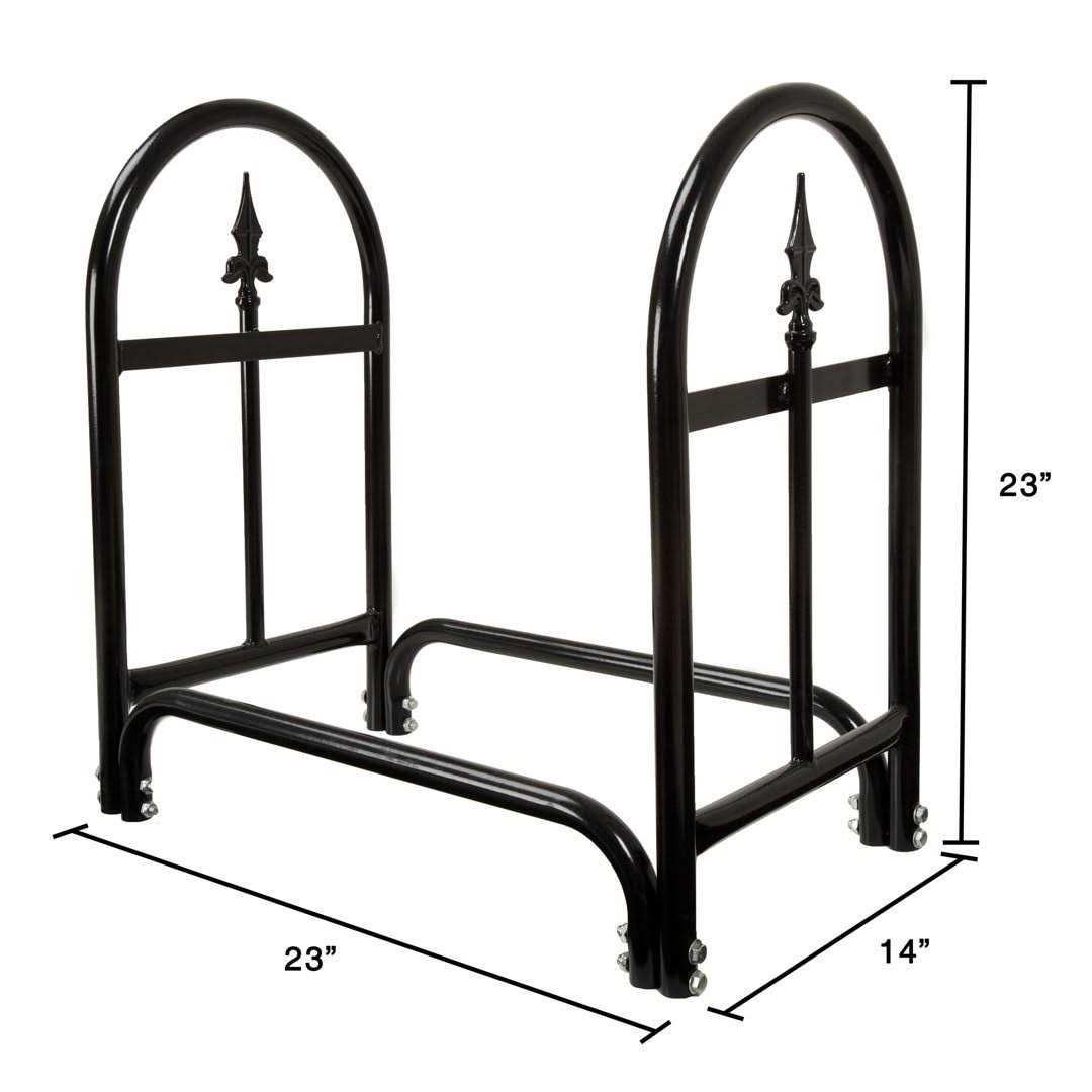 Pure Garden Fireplace Log Rack with Finial Design - Image 3