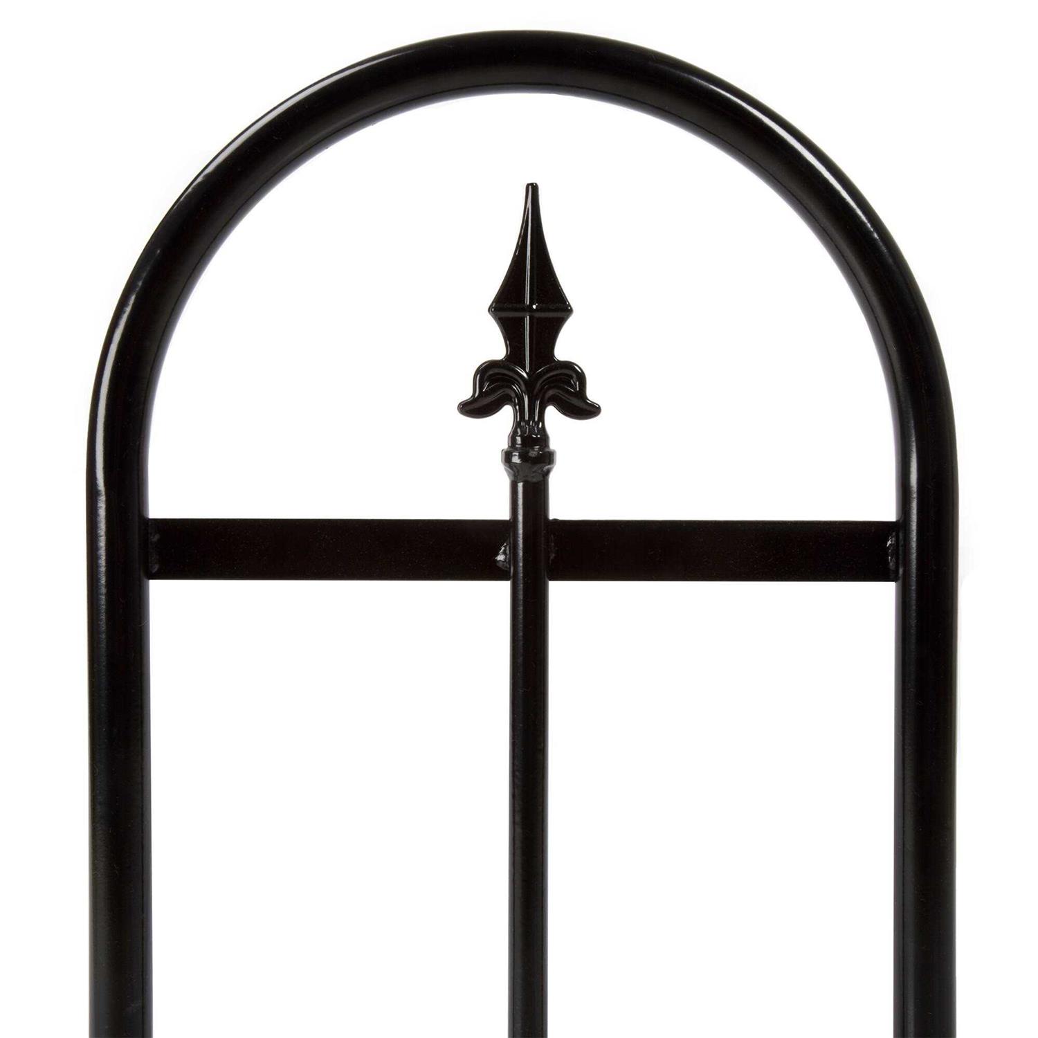 Pure Garden Fireplace Log Rack with Finial Design - Image 4