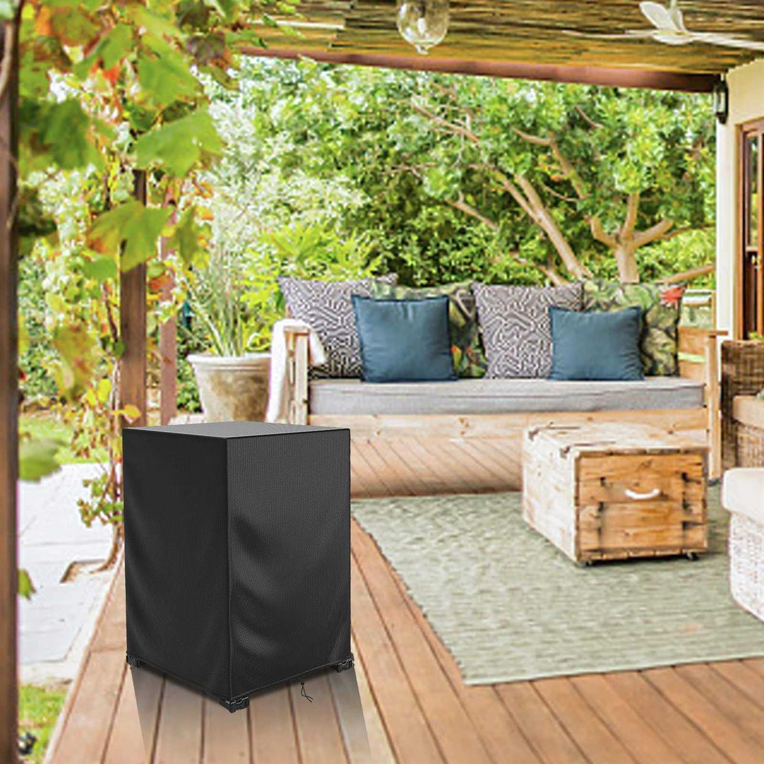 Fire Pit Cover Square Waterproof 21.6L x 21.6W x 35.4H Durable Gas Outdoor Firepit Cover - Image 3