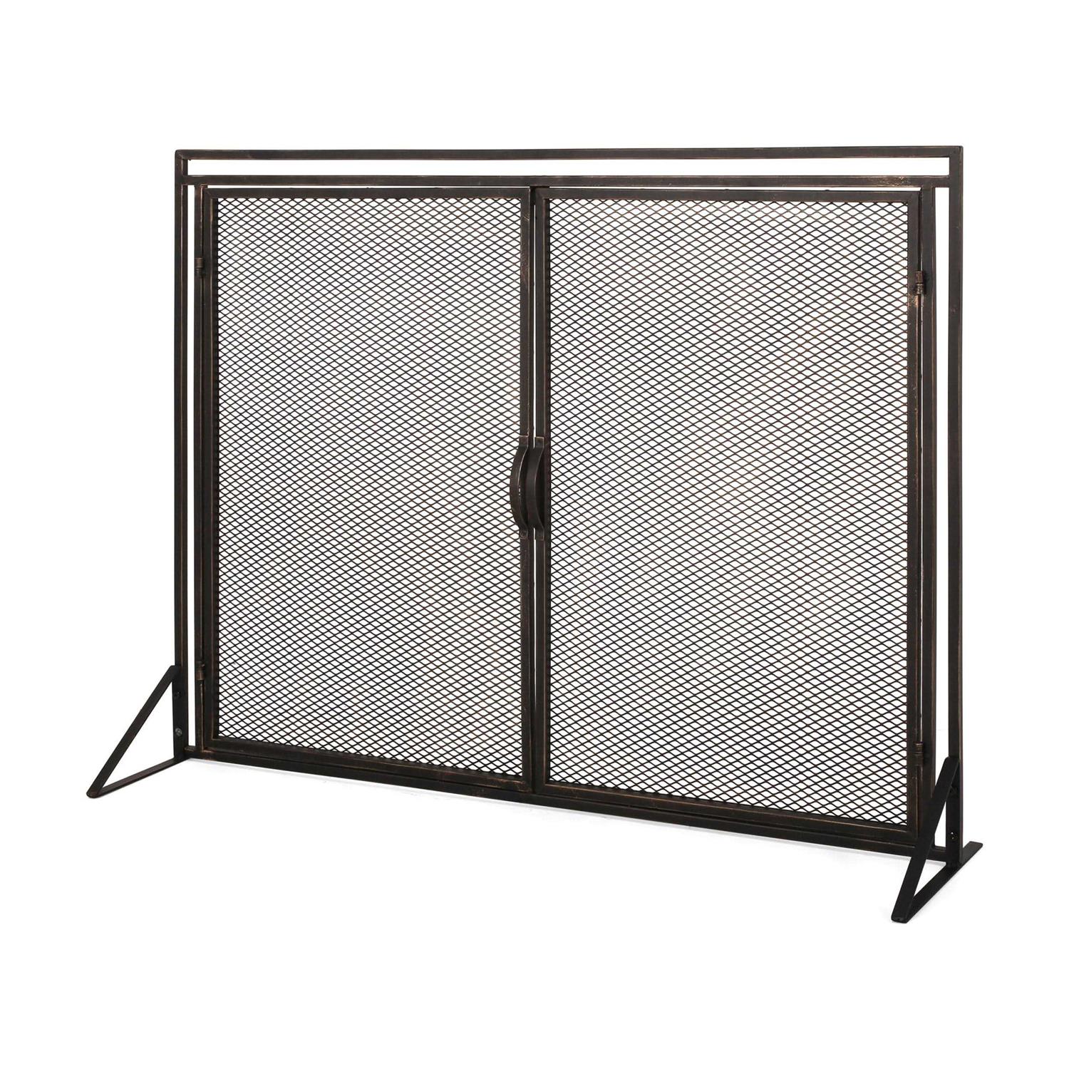 GDFSTUDIO Kolten Modern Iron Fireplace Screen - Image 3