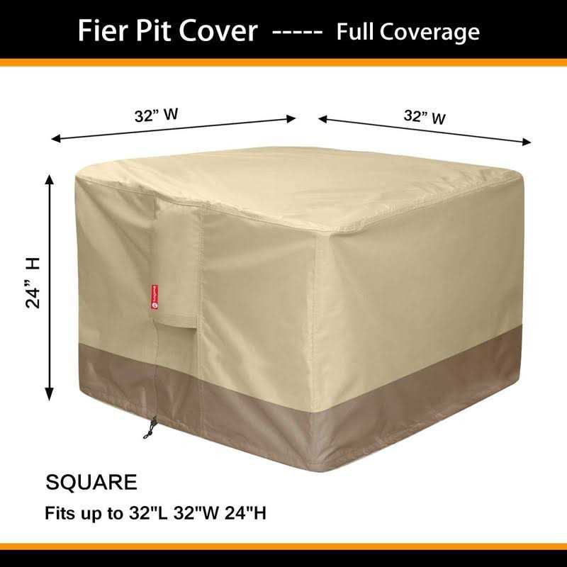 Sheechung Gas Fire Pit Cover Square 600D Heavy Duty Patio Outdoor Fire Pit Table Cover with PVC Coating,100% Waterproof,Air Vents,Fits for 29/30/31 - Image 5