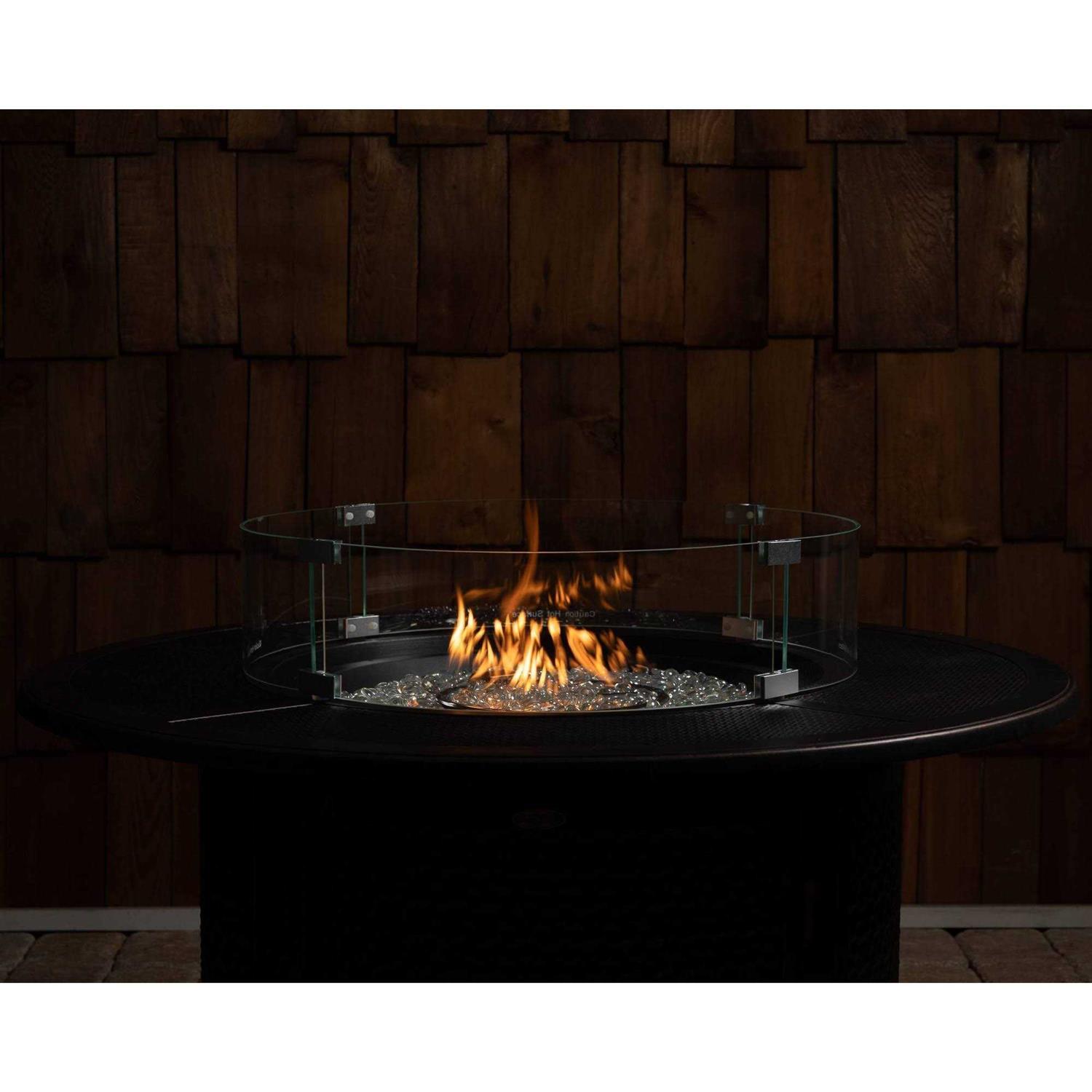 Fire Sense Tempered Glass Wind Guard for Round LPG Fire Pits - Image 3
