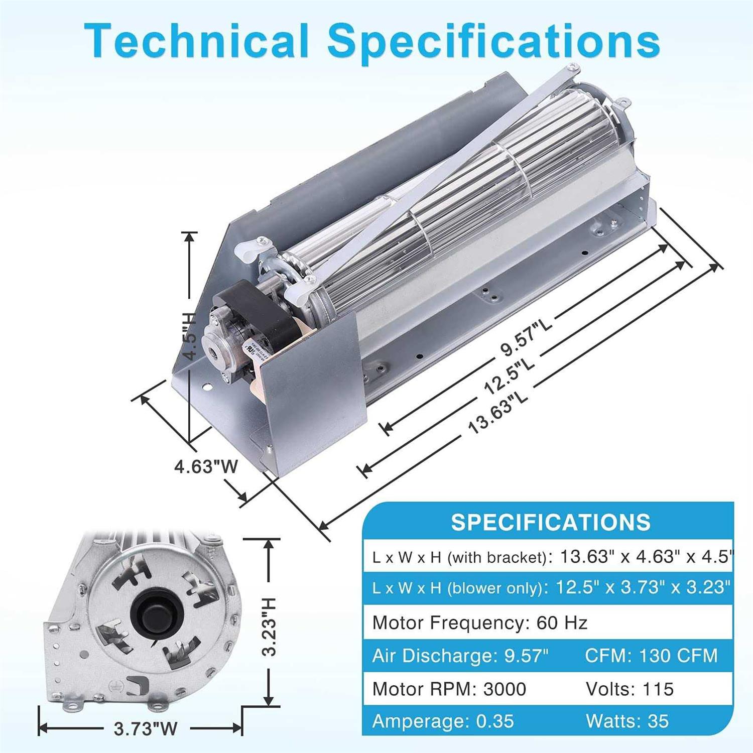 Fbk-200 Fireplace Blower Kit for Superior Sldvt-35ne Bc-36 Sldvt-35nm DR-500cmn - Image 3