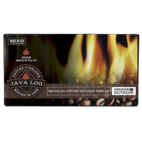 Pine Mountain Java Log Recycled Coffee Grounds 4-Hour Firelog Long Burning Firelog for Campfire - Image 3