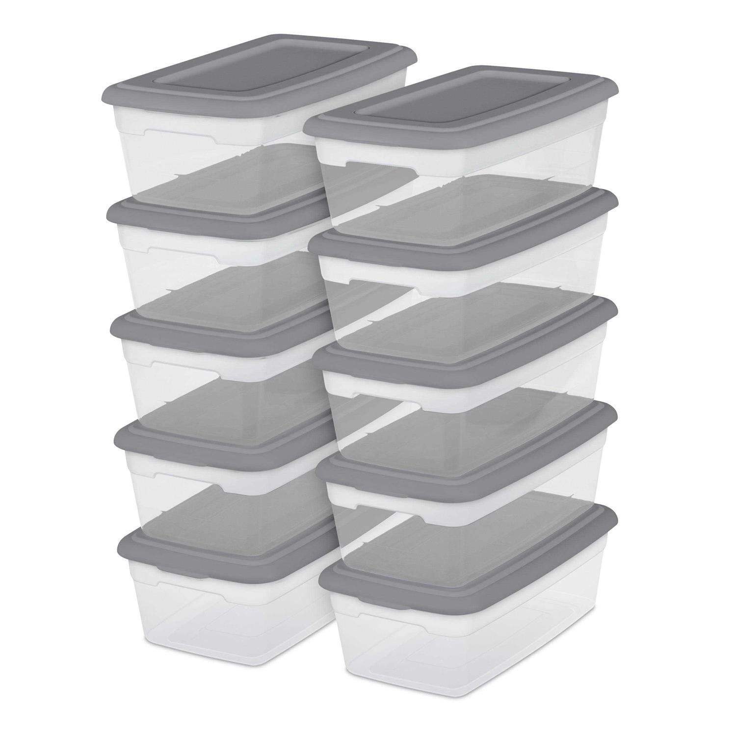Sterilite 6 Clear Plastic Storage - Image 3