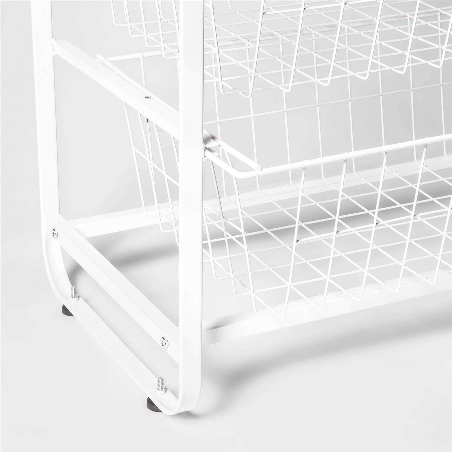 Brightroom 4 Drawer Metal Storage Organizer White - Image 4