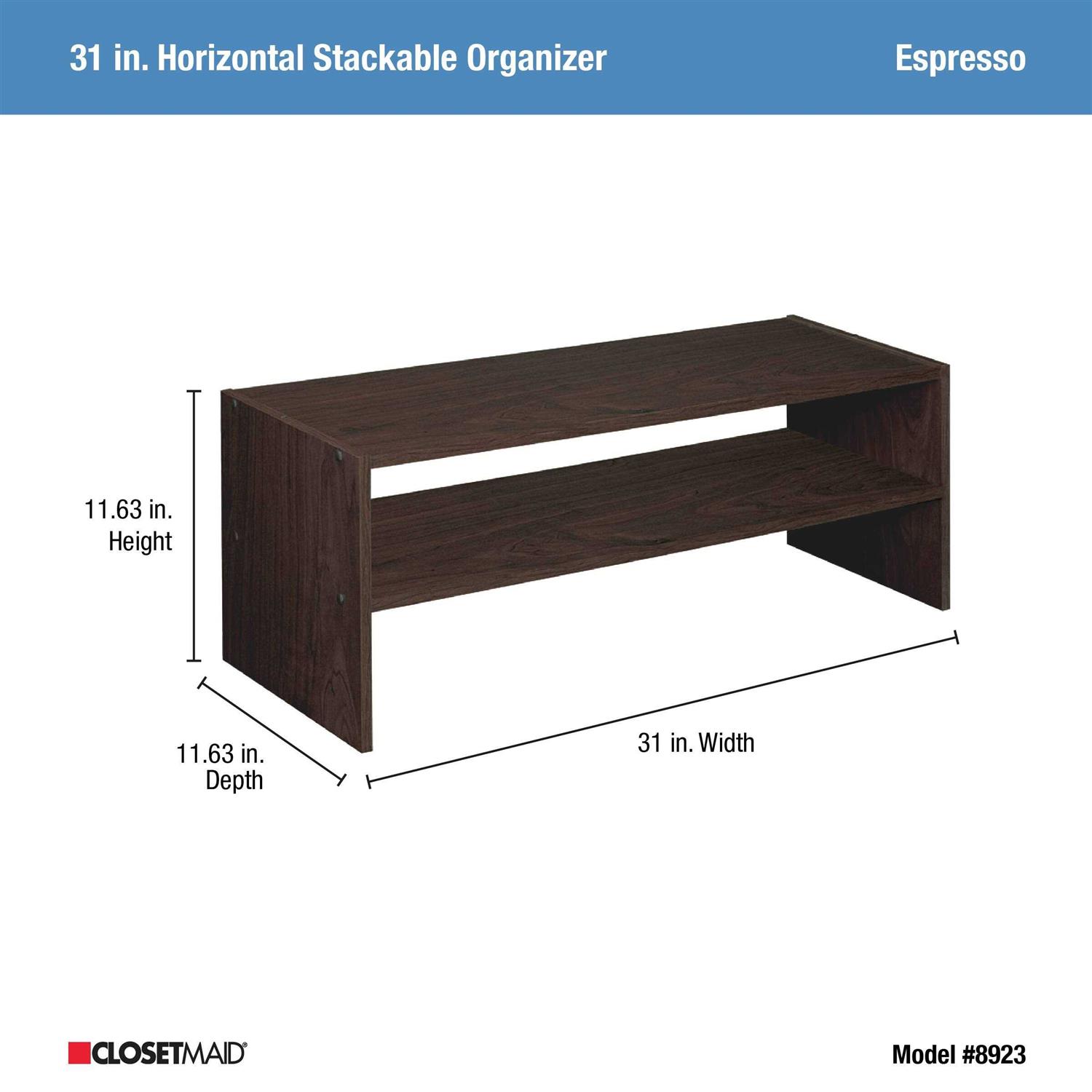 ClosetMaid 31-Inch Wide Horizontal Stackable Closet Organizer - Image 4