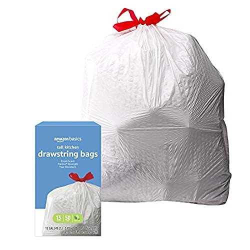 Amazon Basics Flextra Tall Kitchen Drawstring Trash Bags - Image 3