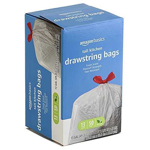 Amazon Basics Flextra Tall Kitchen Drawstring Trash Bags - Image 4